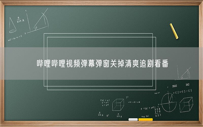 哔哩哔哩视频弹幕弹窗关掉清爽追剧看番